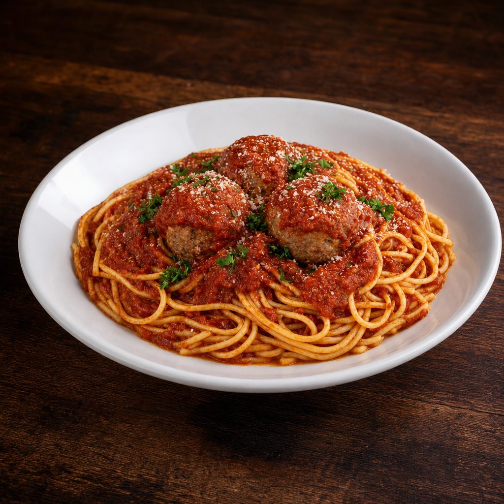 Spaghetti w Meatballs.