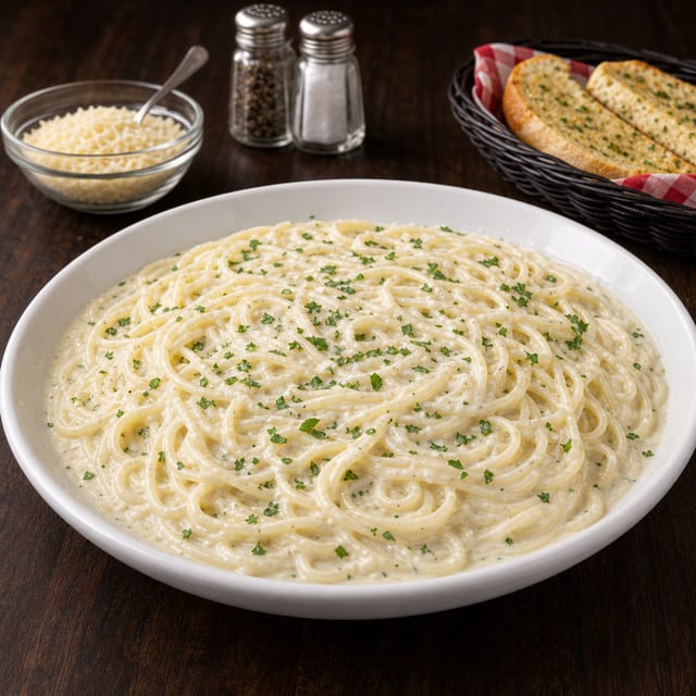 Spaghetti w Alfredo Sauce.