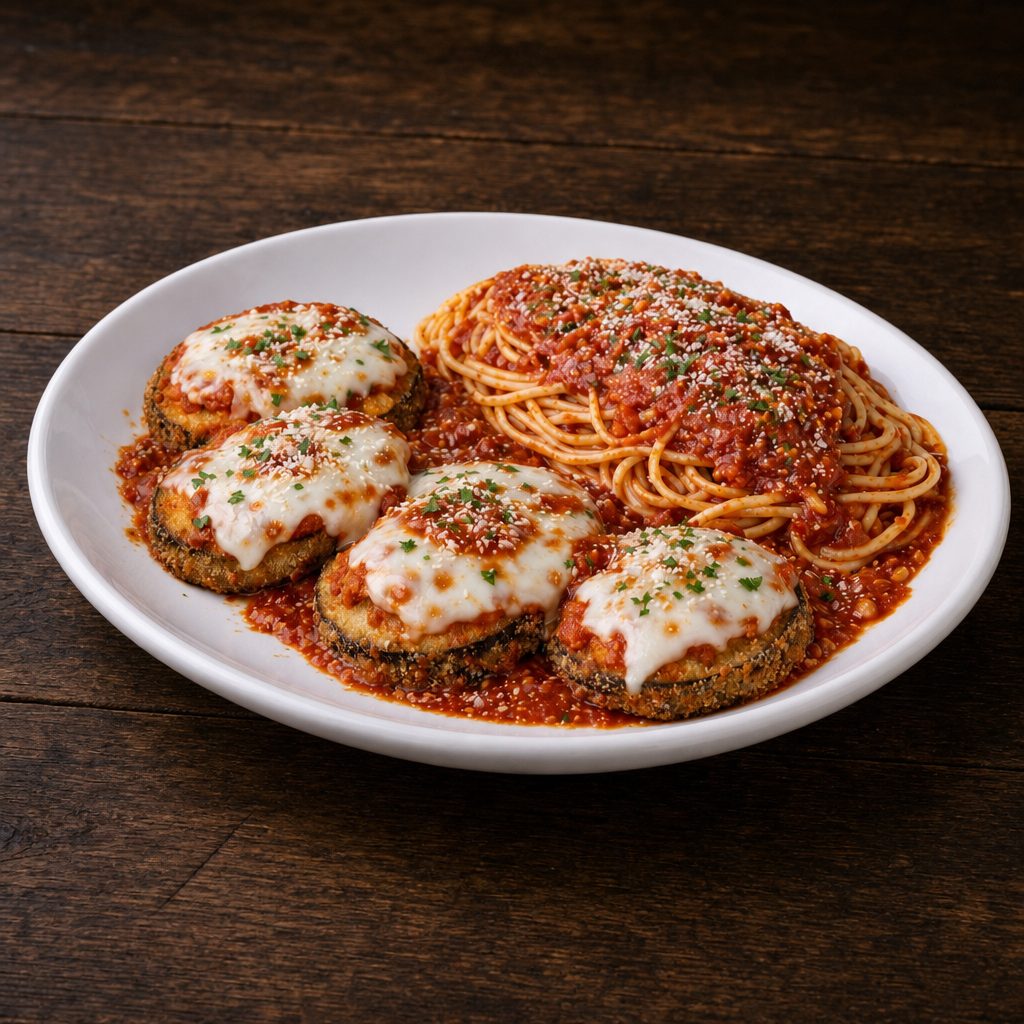 Eggplant Parmesan Dinner.