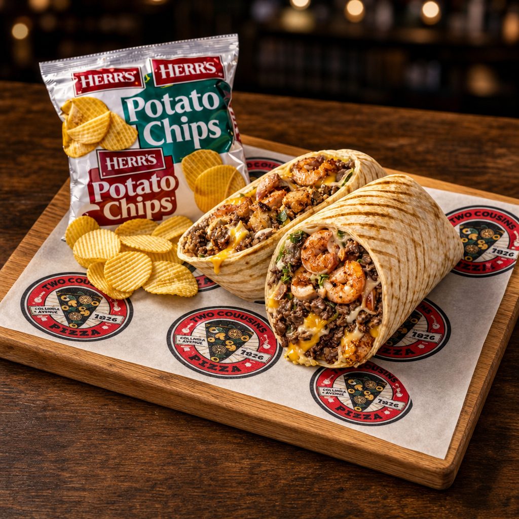 Shrimp & Steak Wrap.