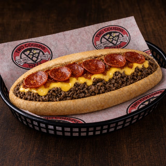 Pepperoni Wizz Cheesteak Sub.