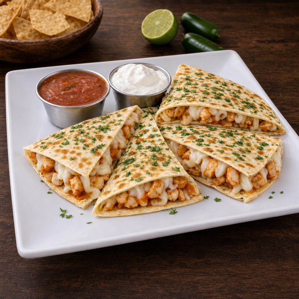 Buffalo Chicken Ranch Quesadilla.