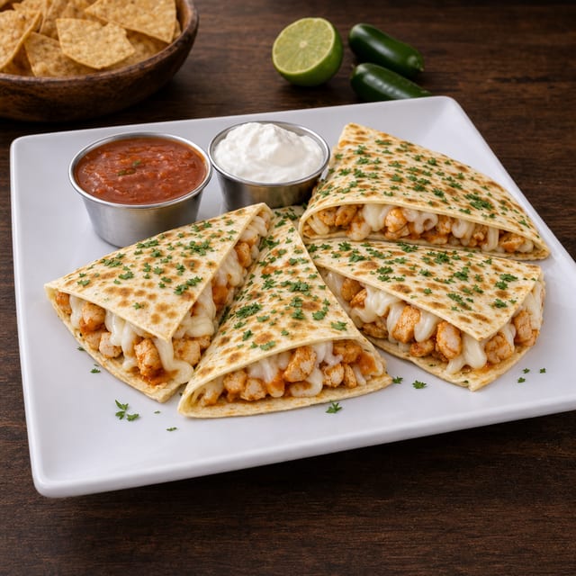 Buffalo Chicken Ranch Quesadilla.
