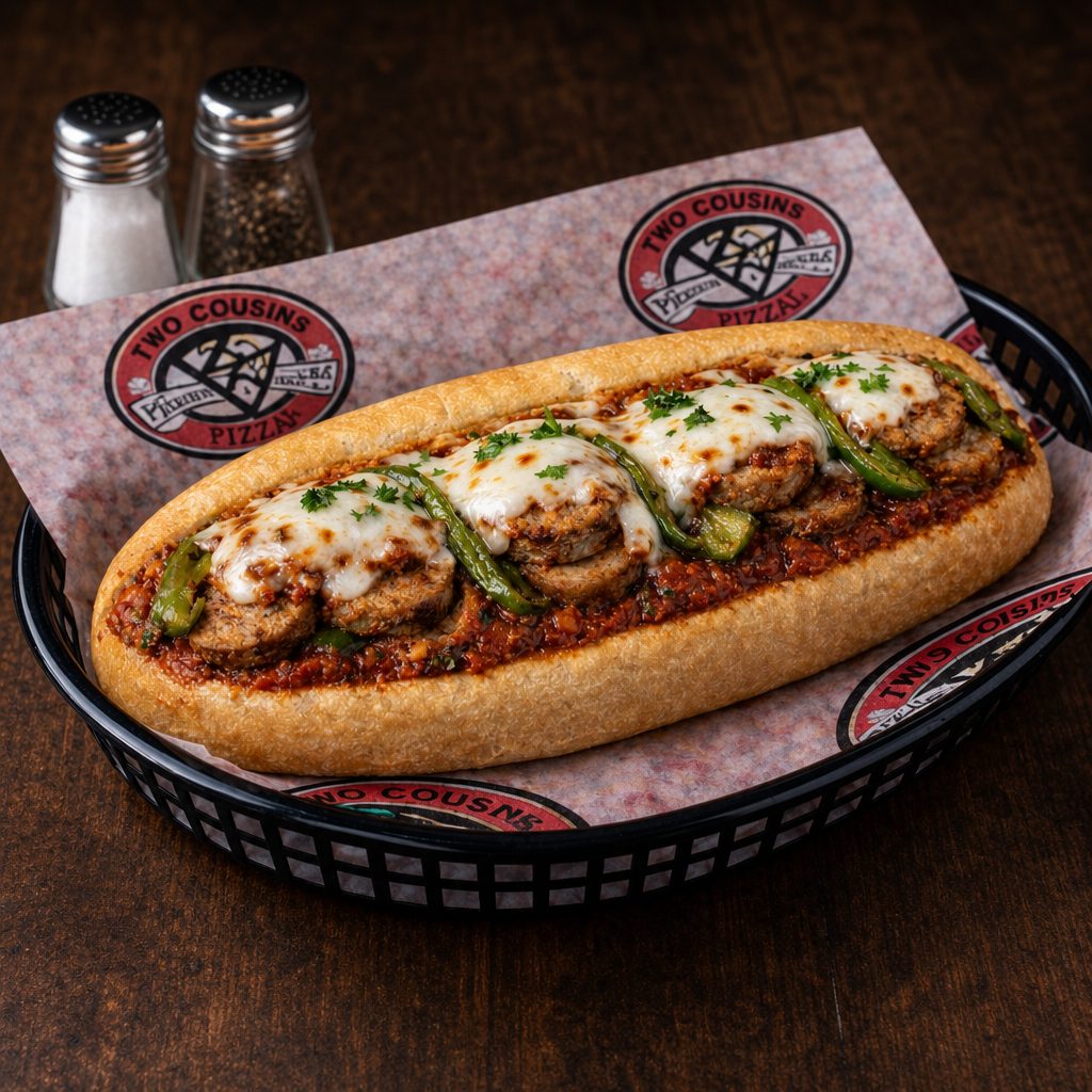 Sausage and Pepper Parm Sub.
