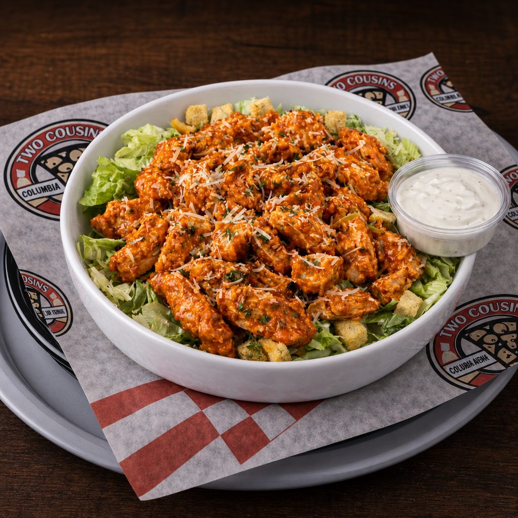 Buffalo Chicken Caesar Salad.