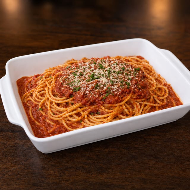 Spaghetti w Marinara Sauce.