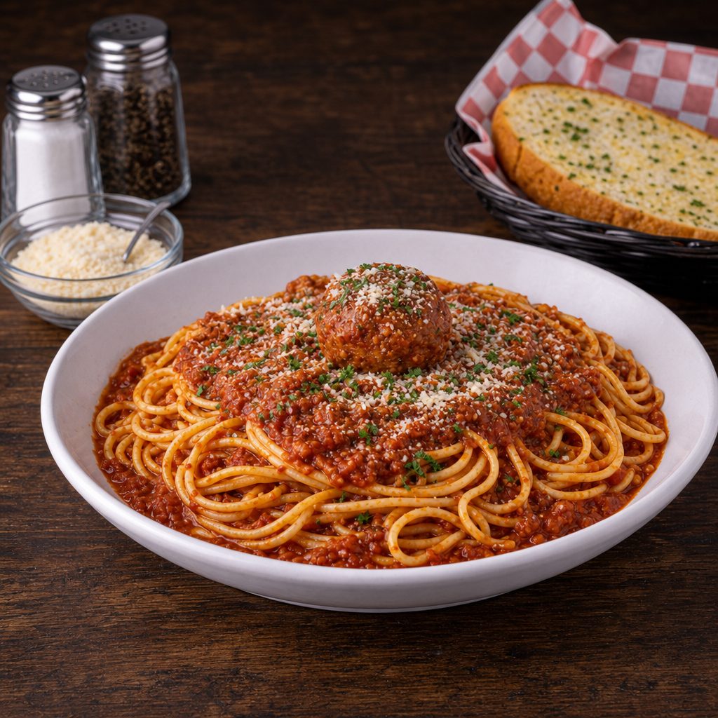 Kids Spaghetti with Meatballs.
