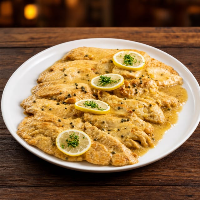 Half Tray Chicken Piccata.