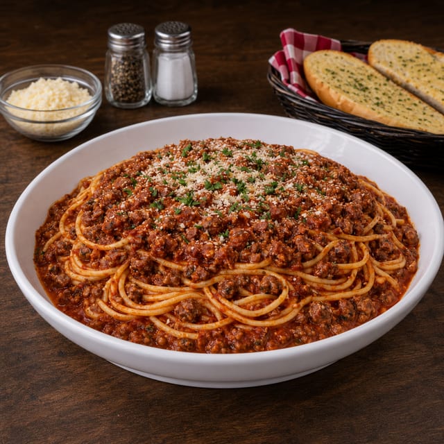 Spaghetti w Meat Sauce.