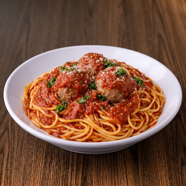 Spaghetti w Meatballs.