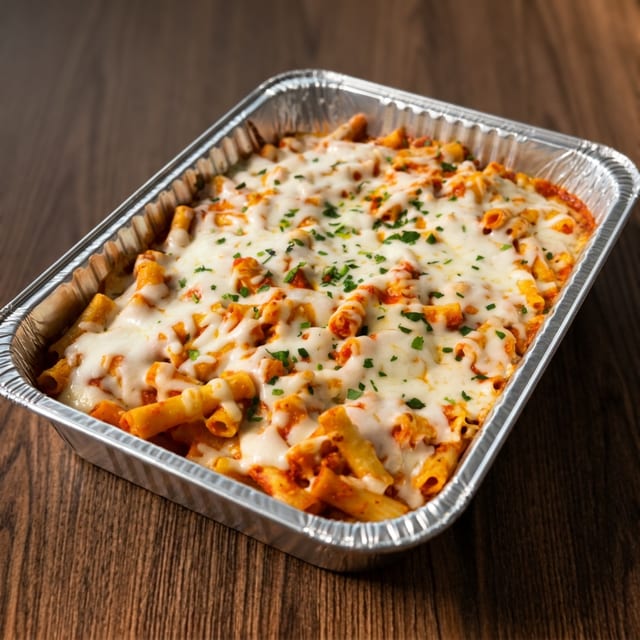 Half Tray Baked Ziti.