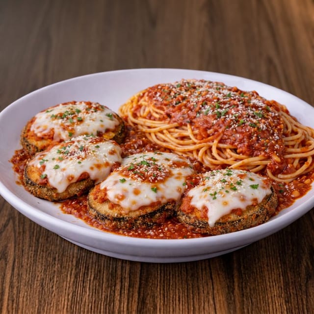 Eggplant Parmesan Dinner.