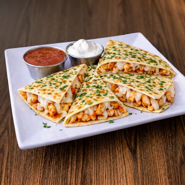 Buffalo Chicken Ranch Quesadilla.