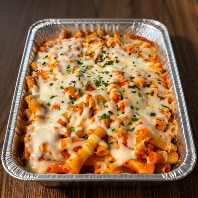 Full Tray Baked Ziti.