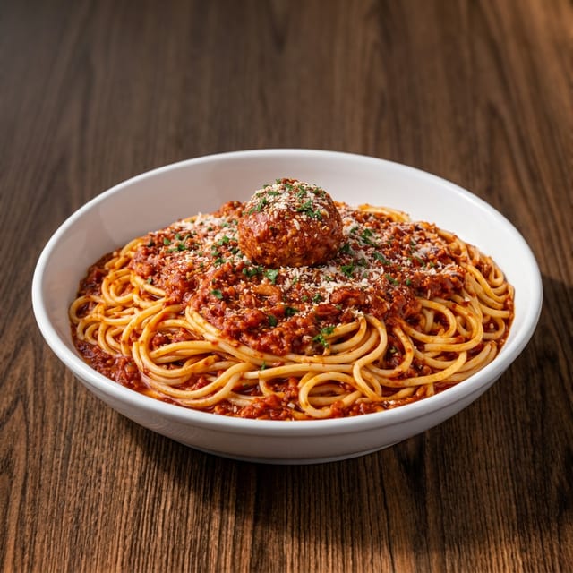 Kids Spaghetti with Meatballs.