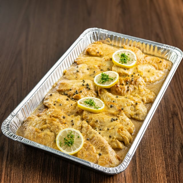 Half Tray Chicken Piccata.