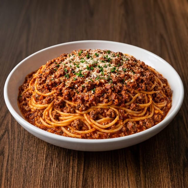 Spaghetti w Meat Sauce.