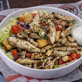 Grilled Chicken Salad & Drink